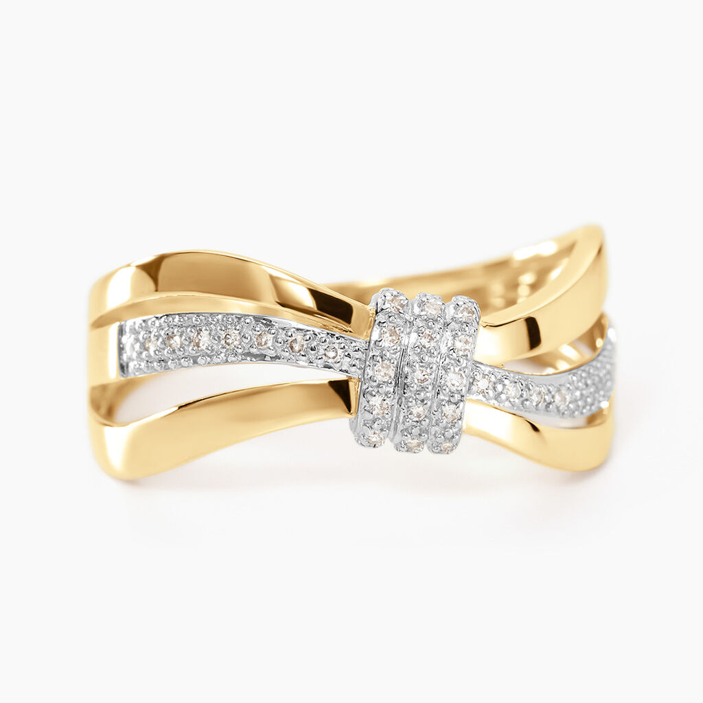 Bague Lucilla Or Jaune Diamant - Spannringe Damen | OROVIVO