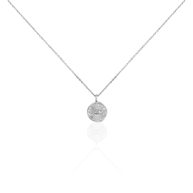 Collier Argent Maellie Ronde œil Oxyde - Spannringe Damen | OROVIVO