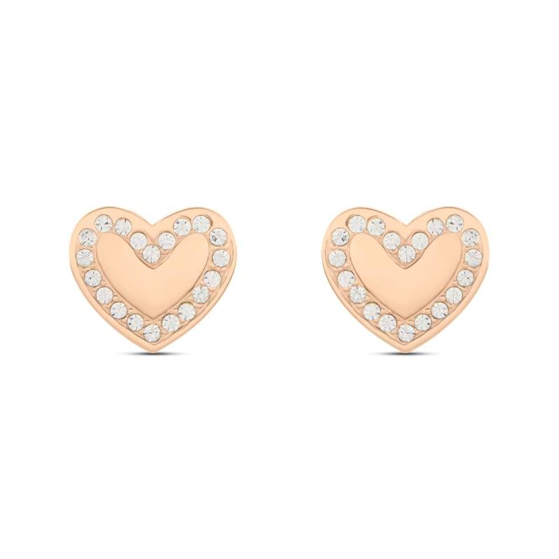Orecchini Lobo Sunrise Acciaio Bicolore Bianco / Rosa Cristallo - Spannringe Damen | OROVIVO