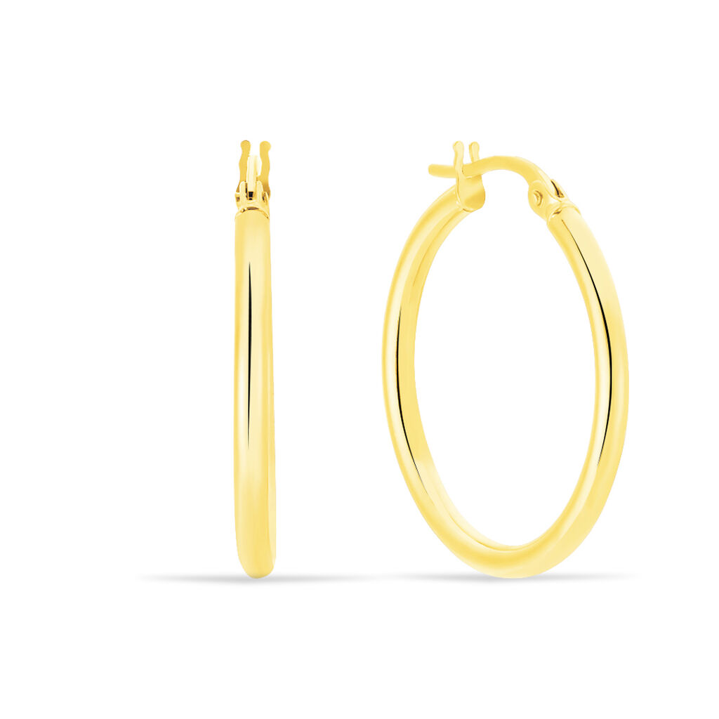 KRIM Damen Creolen Gold 585 (14 Karat) B 2 mm