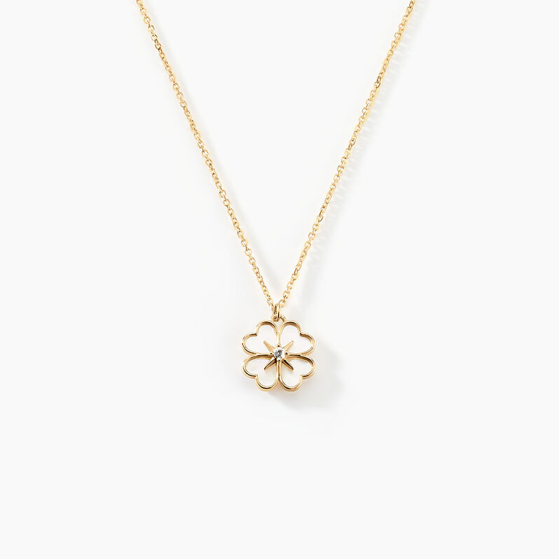 Collier Nacrea Or Jaune Nacre Oxyde De Zirconium - Spannringe Damen | OROVIVO
