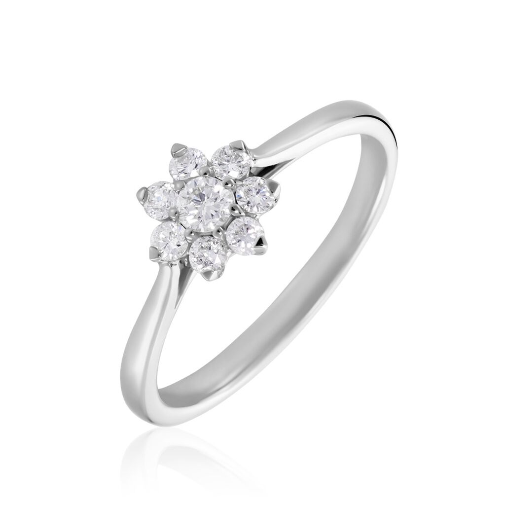 Damen Ring Weißgold 375 Diamant 0,25ct Spring  - Verlobungsringe Damen | OROVIVO