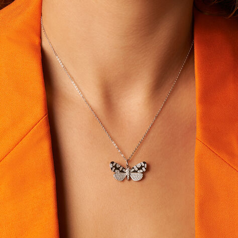 Damen Halskette Silber 925 Zirkonia Schmetterling - Halsketten Damen | OROVIVO
