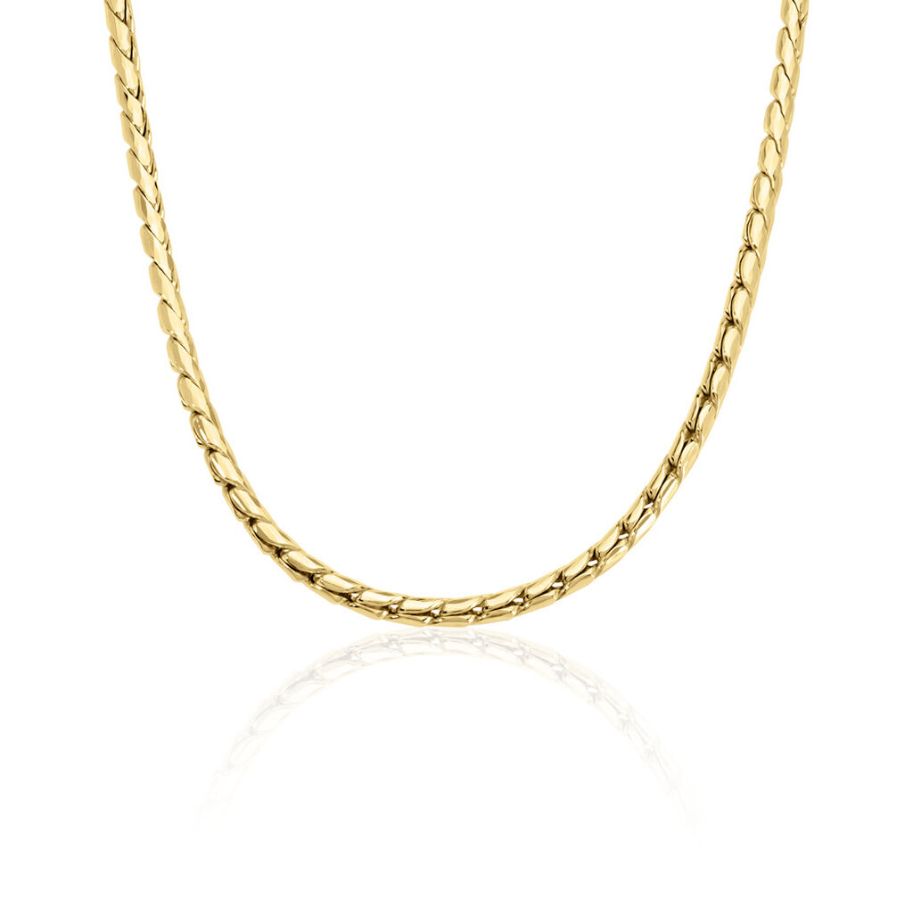 SOFI Damen Collier Silber vergoldet 925 B 3,15 mm, Collier ohne Stein