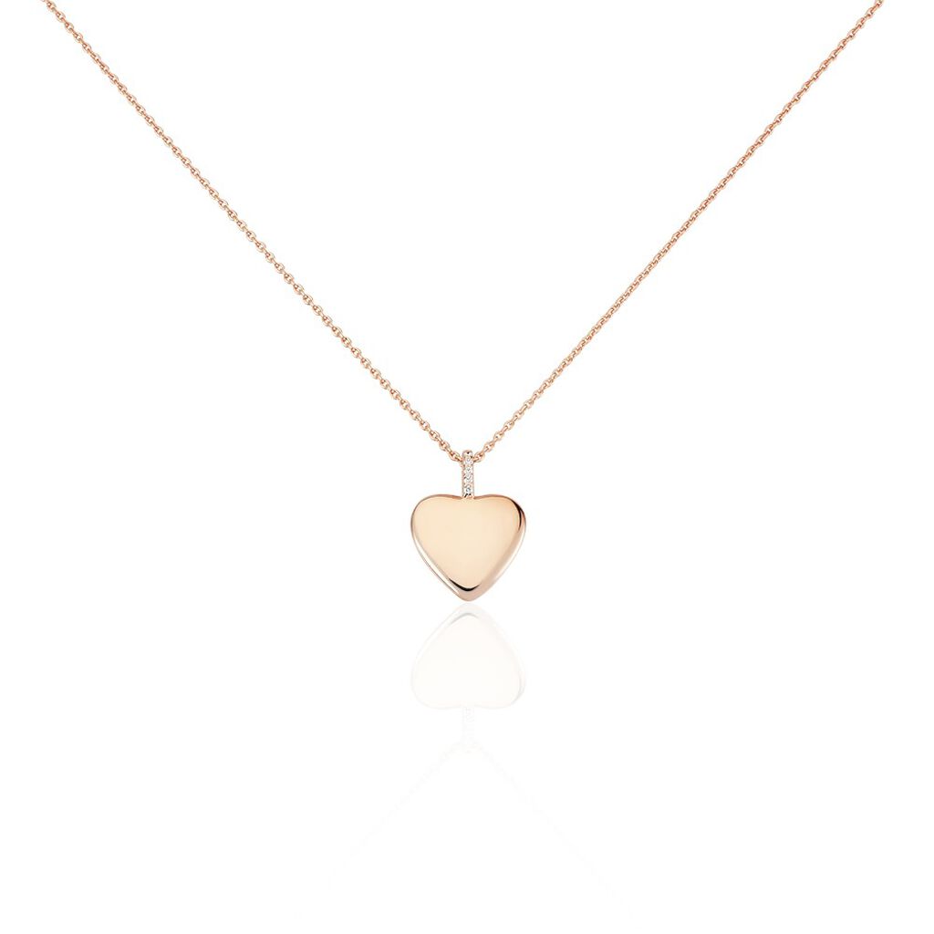 Damen Halskette Silber 925 Rosé Vergoldet Herz - Halsketten Damen | OROVIVO