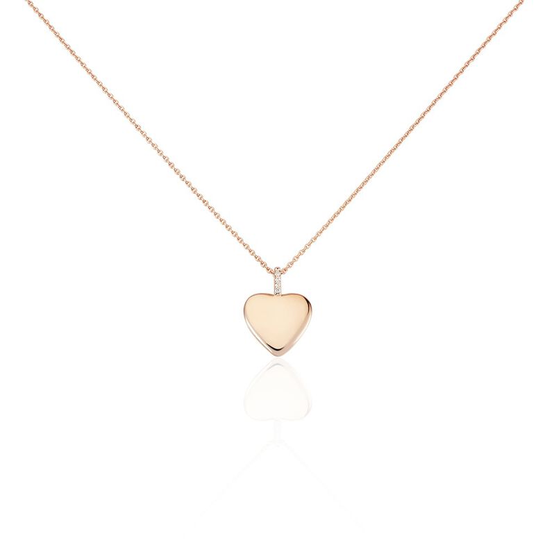 Damen Halskette Silber 925 Rosé Vergoldet Herz - Halsketten Damen | OROVIVO