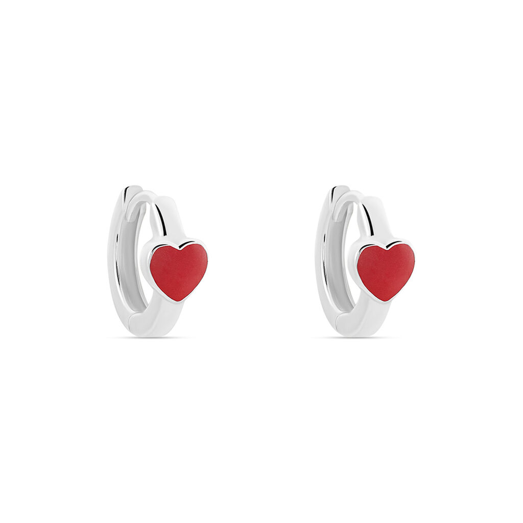 Kinder Creolen Silber 925 Herz Lilith Herz 3  - Creolen Kinder | OROVIVO