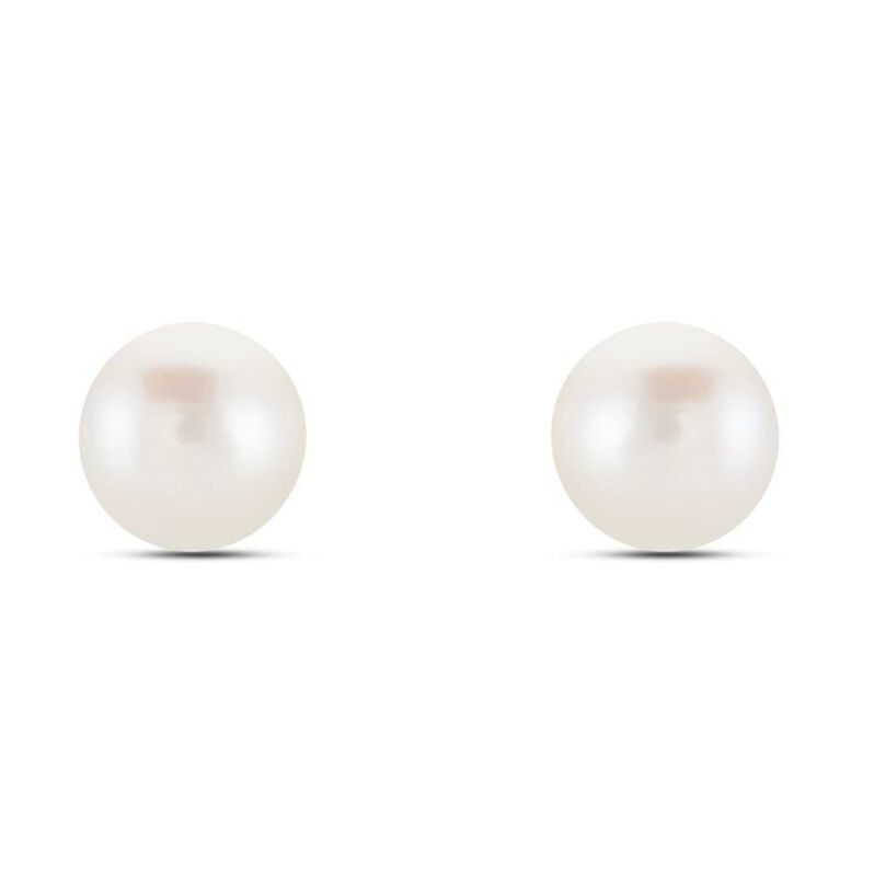 Orecchini Lobo Gabrielle Oro Bianco Perla D'Acqua Dolce - Spannringe Damen | OROVIVO