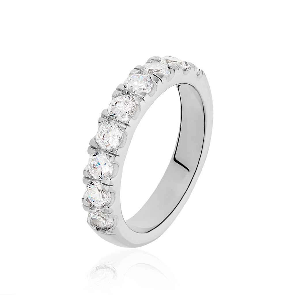 Damen Ring Silber 925 Zirkonia Wei&szlig; 0,15 ct