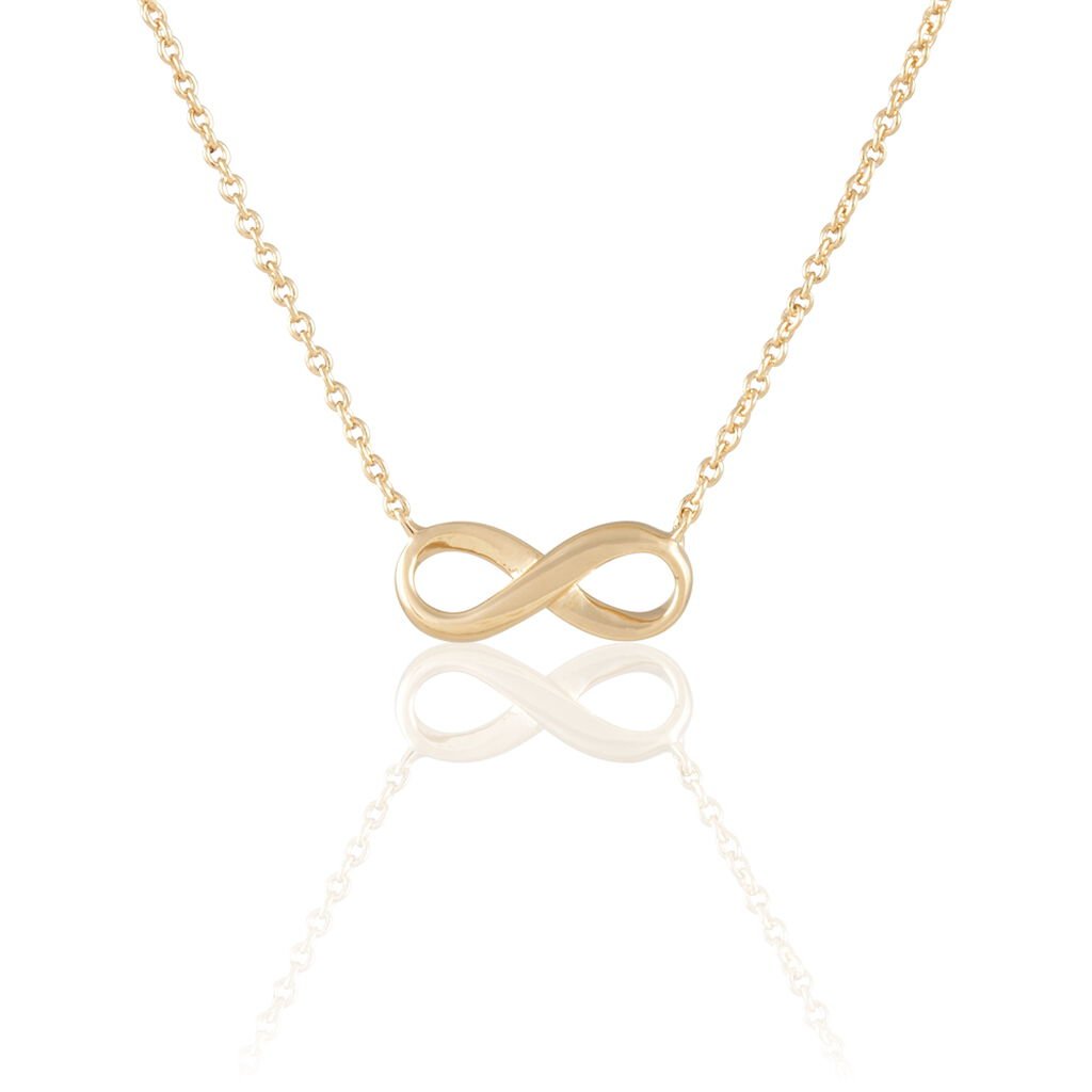 AJNA Damen Collier Vergoldet Unendlichkeit, Collier ohne Stein