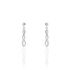 KESSY Damen Ohrringe Lang Silber 925 Zirkonia Weiß