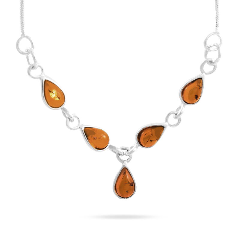 Collier Belfin Argent Blanc Ambre - Spannringe Damen | OROVIVO