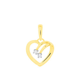 Herzanhänger Gold 375 Diamanten 0,02ct Picco - Herzanhänger Damen | OROVIVO