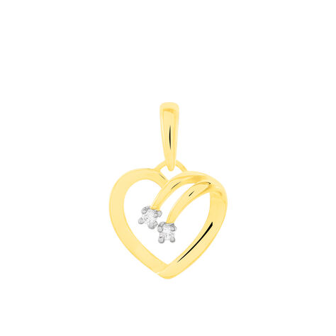 Herzanhänger Gold 375 Diamanten 0,02ct Picco - Schmuckanhänger Damen | OROVIVO