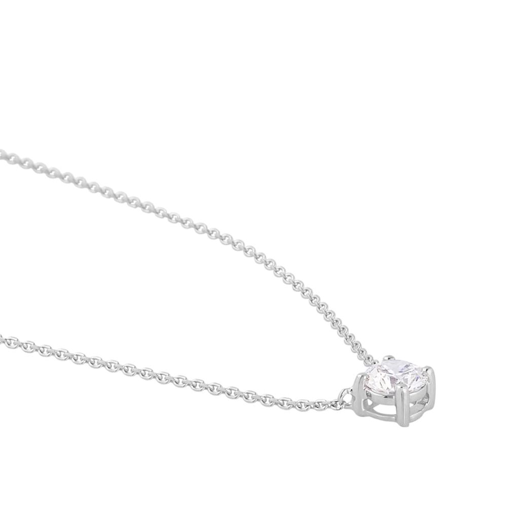 Symphonie Damen Collier Wei&szlig;gold 750 (18 Karat) Synthetischer Diamant Wei&szlig; 0,52 ct