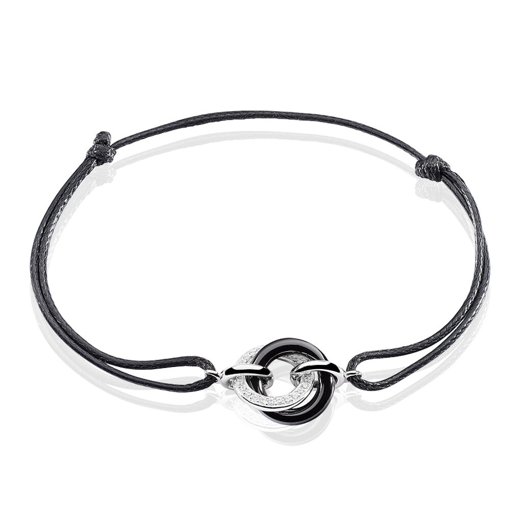 Bracelet You&me Argent Blanc Céramique Et Oxyde De Zirconium - Spannringe Damen | OROVIVO