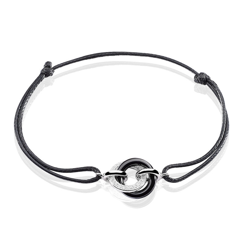 Bracelet You&me Argent Blanc Céramique Et Oxyde De Zirconium - Spannringe Damen | OROVIVO