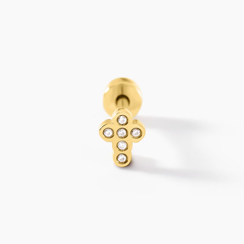 Piercing Acier Jaune Oxyde De Zirconium - Spannringe Damen | OROVIVO