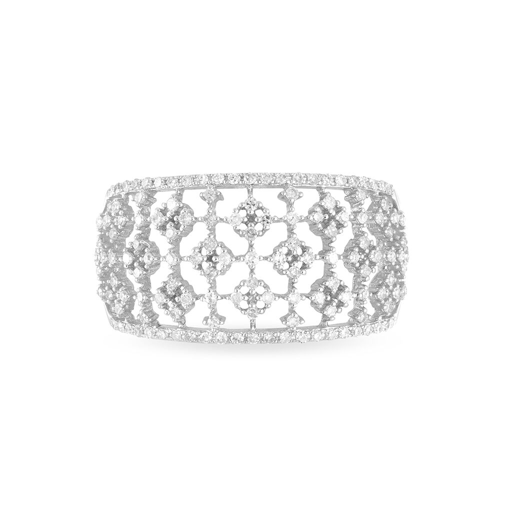 Bague Addison Or Blanc Diamant - Spannringe Damen | OROVIVO