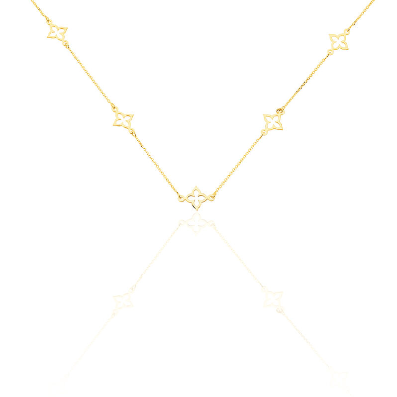 KALIA 1 Damen Collier Gold 375 (9 Karat) Talisman Kleeblatt - Halsketten Damen | OROVIVO