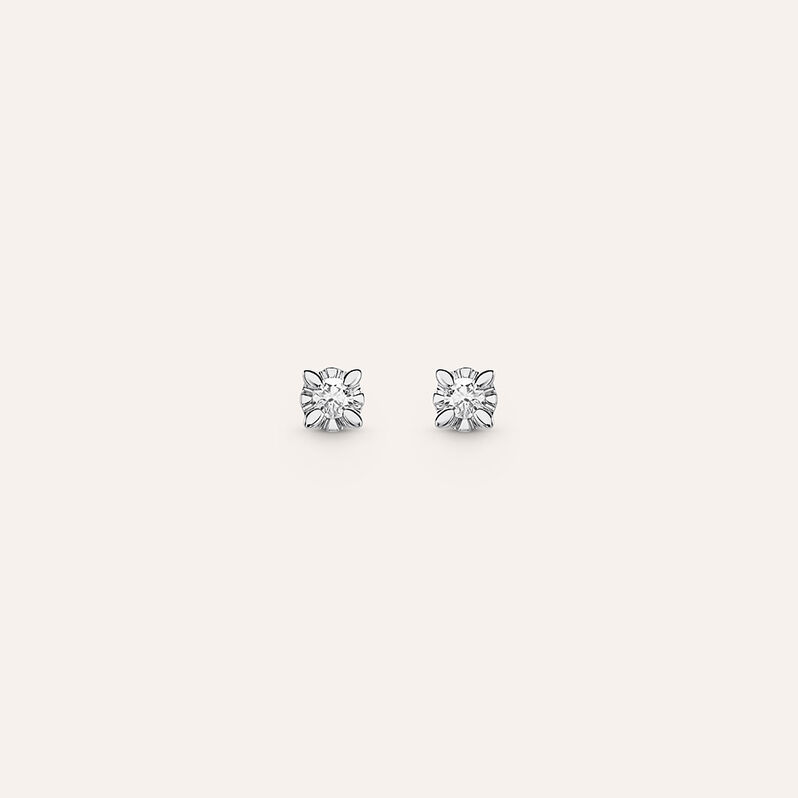 Orecchini Lobo Punto Luce Diamazing Oro Bianco Diamante - Spannringe Damen | OROVIVO