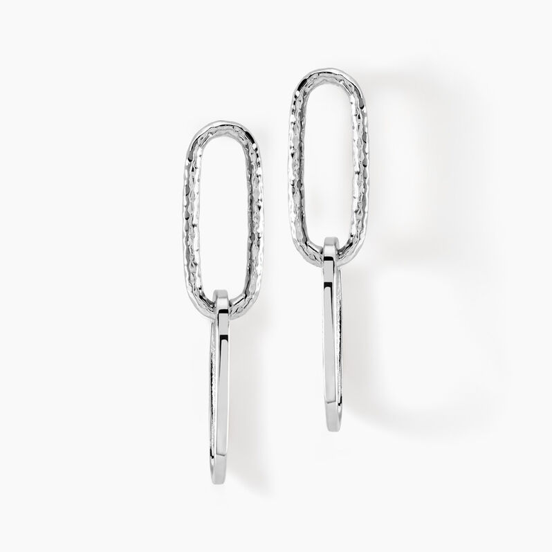 Boucles D'oreilles Pendantes Cedrine Argent Weiss - Spannringe Damen | OROVIVO