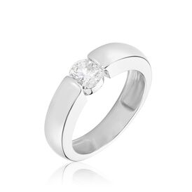 Ring Weißgold 750 Synthetischer Diamant 0,5ct - Ringe mit Stein Damen | OROVIVO