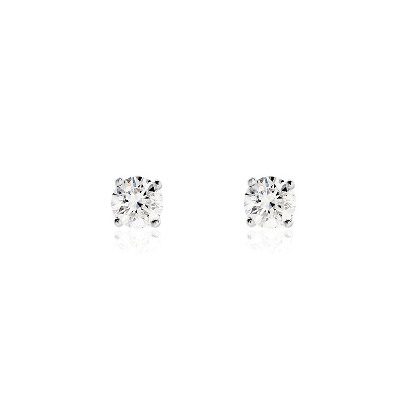 Boucles D'oreilles Puces Victoria Platine Weiss Diamant - Spannringe Familie | OROVIVO
