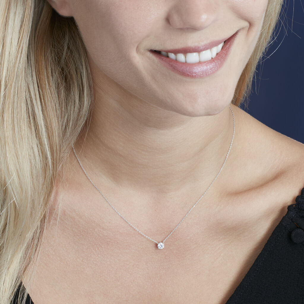 Collier Or Weiss Anatoli Solitaire - Spannringe Damen | OROVIVO
