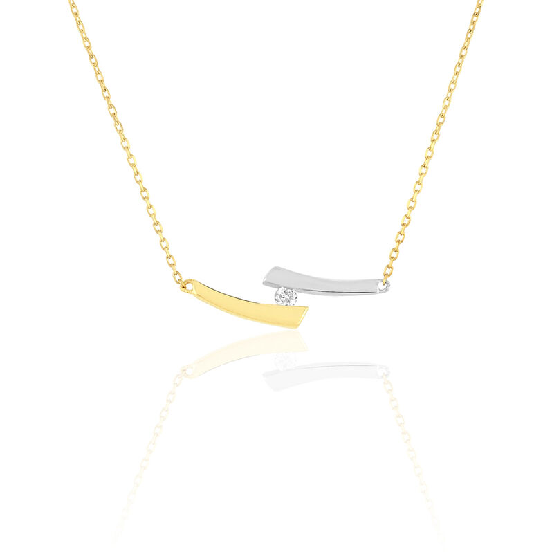 Collier Aini Or Bicolore Diamant - Spannringe Damen | OROVIVO