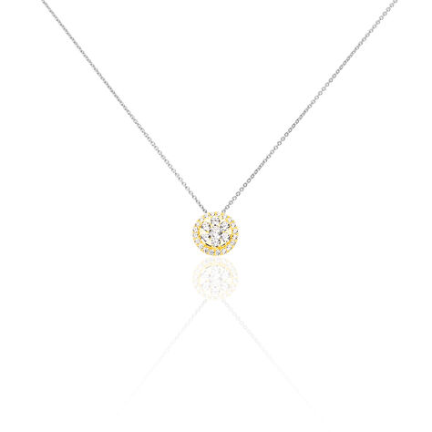 Damen Halskette Gold 375 Bicolor Zirkonia - Halsketten Damen | OROVIVO
