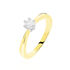ROME Damen Ring Gold Bicolor 375 (9 Karat) Diamant Weiß 0,2 ct