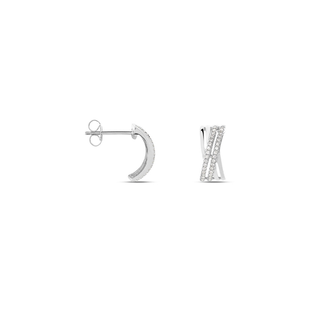 Damen Ohrstecker Weißgold 375 Diamant 0,17ct Julianne 3  - Ohrstecker Damen | OROVIVO