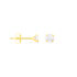 QAITLIN Damen Ohrstecker Gold 375 (9 Karat) Zirkonia Wei&szlig; 0,16 ct Kreis