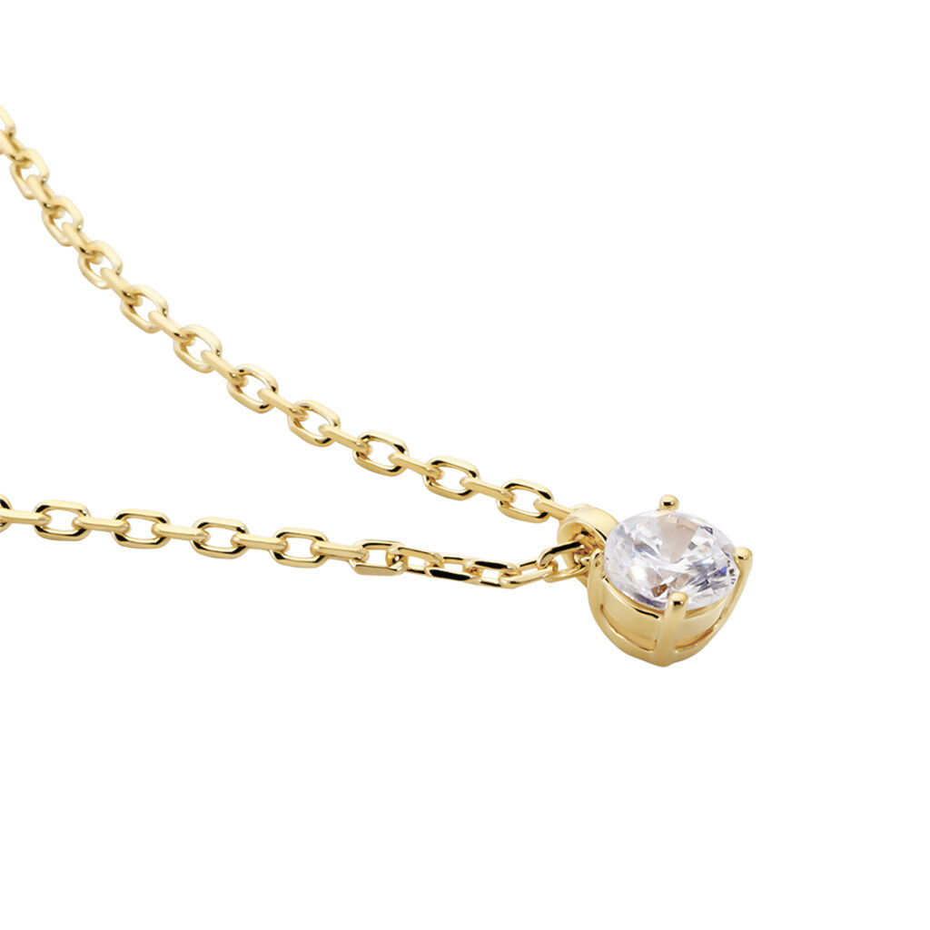 Damen Collier Vergoldet Zirkonia Nadejda 1 1,30mm - Halsketten Damen | OROVIVO