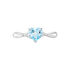 Damenring Weißgold 375 Topas Herz Diamanten - Ringe mit Edelsteinen Damen | OROVIVO