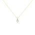 IDI Damen Collier Gold 375 (9 Karat) Zirkonia Wei&szlig; 1,4 ct