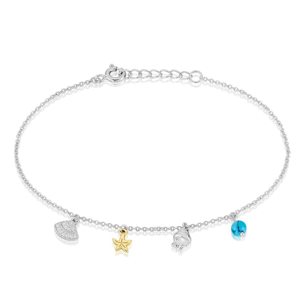 Damenarmband Silber 925 Zirkonia Türkis  - Armbänder mit Anhänger Damen | OROVIVO