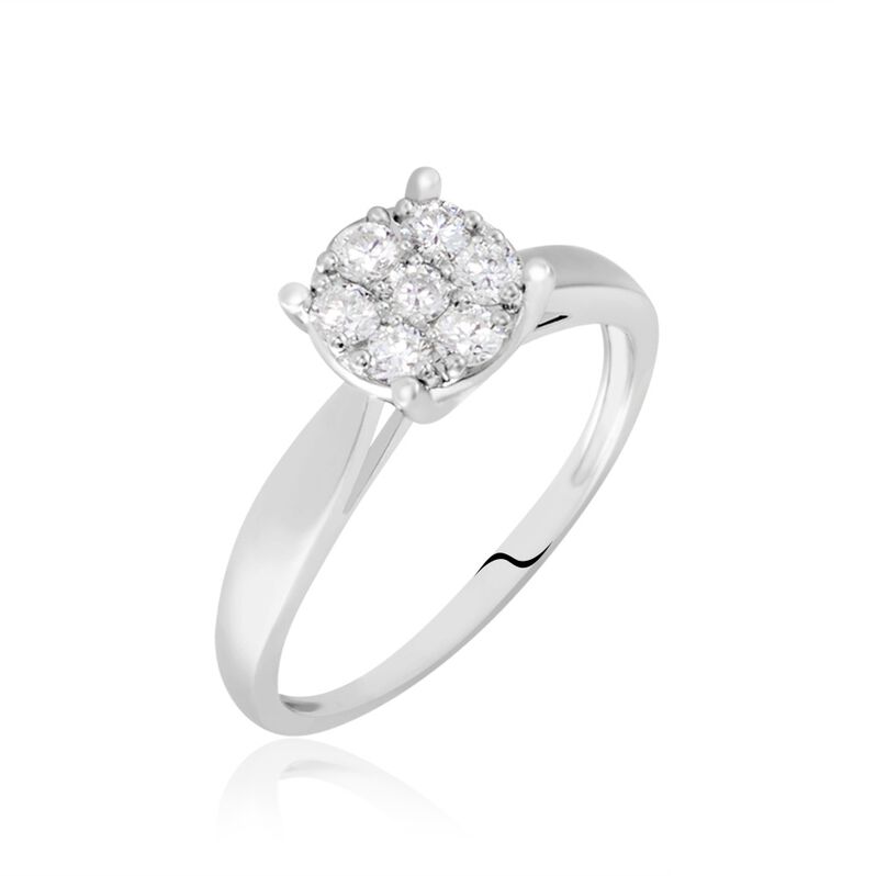 Bague Charlene Platine Weiss Diamant - Spannringe Damen | OROVIVO
