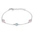 SCHARIKA Damen Armband Silber Silber 925 Zirkonia Ros&eacute; 0,3 ct Kreis