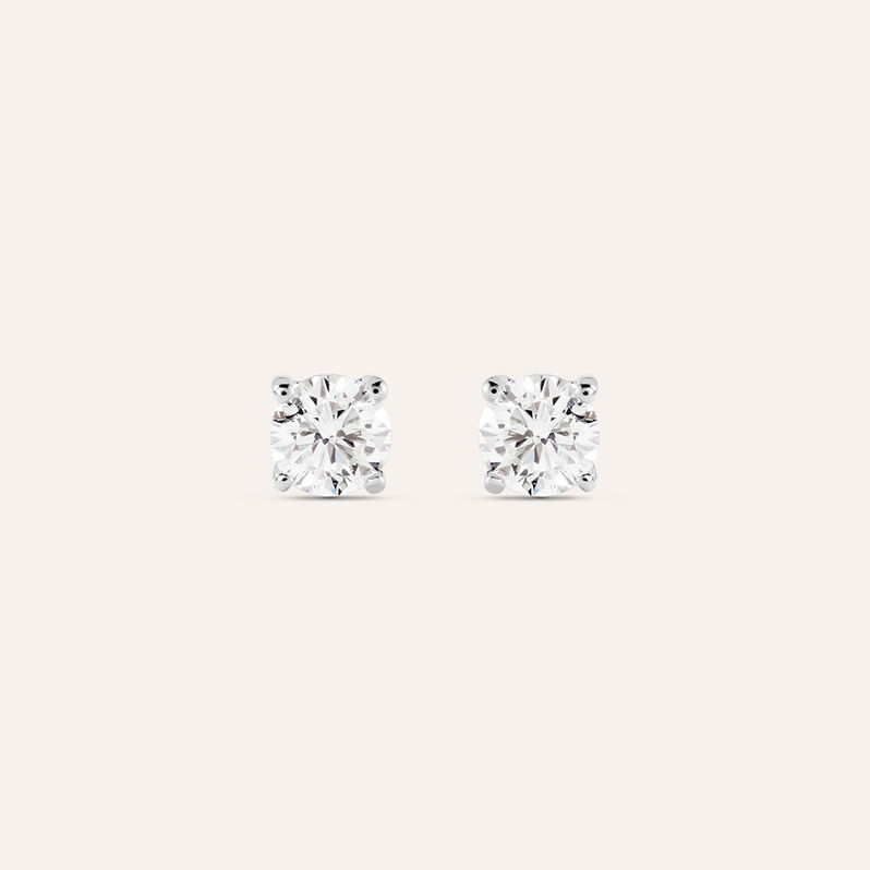 Orecchini Lobo Punto Luce Grace Oro Bianco Diamante - Spannringe Damen | OROVIVO