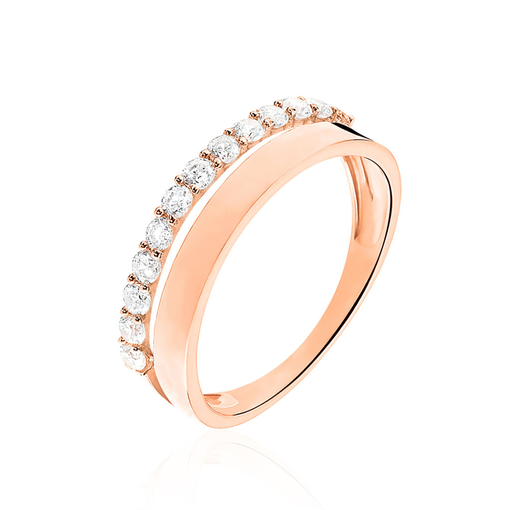 Bague Ada Or Rose Oxyde De Zirconium - Spannringe Damen | OROVIVO