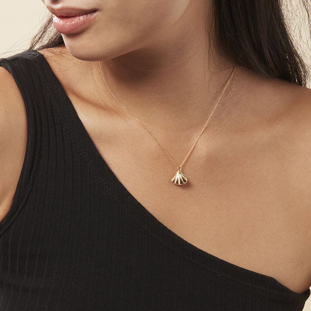 Damen Collier Silber vergoldet 925 Chalzedon Blau Sinaya - Halsketten Damen | OROVIVO