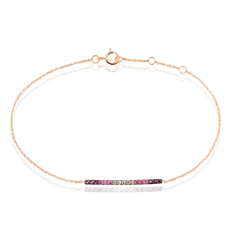 Bracelet Or Rose Saphir Diamant - Spannringe Damen | OROVIVO