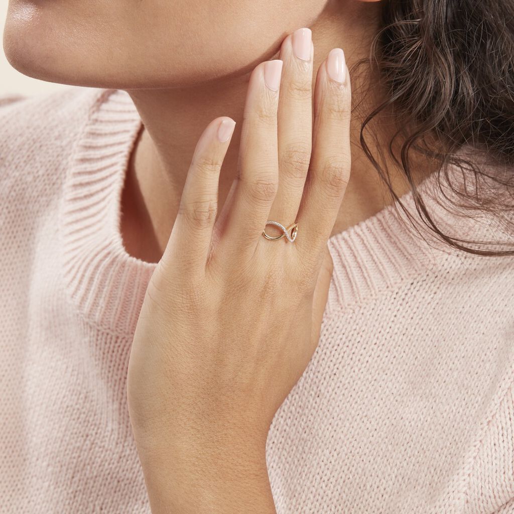 Bague Varina Or Jaune Diamant - Spannringe Damen | OROVIVO