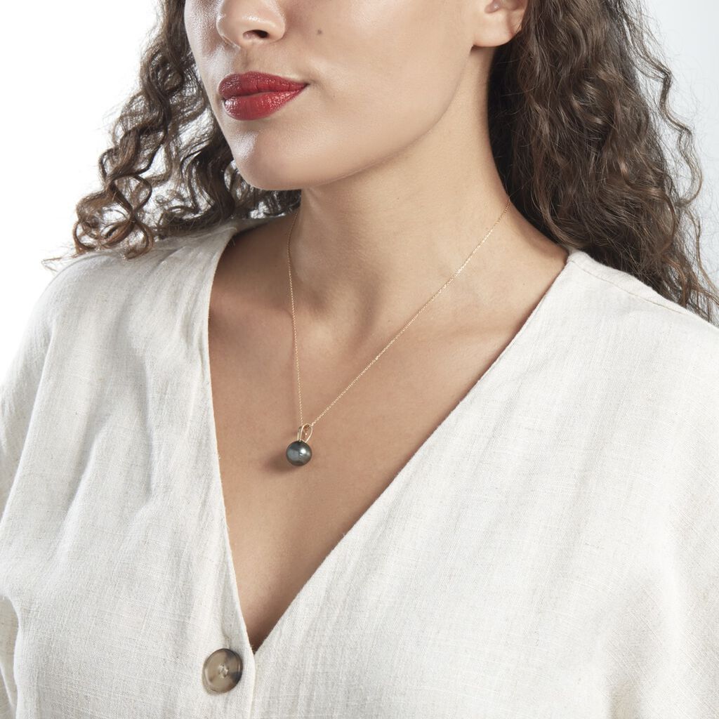 Pendentif Or Jaune   Et Perle - Spannringe Damen | OROVIVO