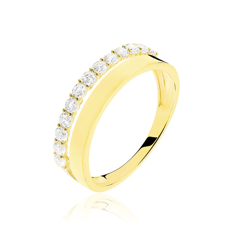 Bague Ada Or Jaune Oxyde De Zirconium - Spannringe Damen | OROVIVO