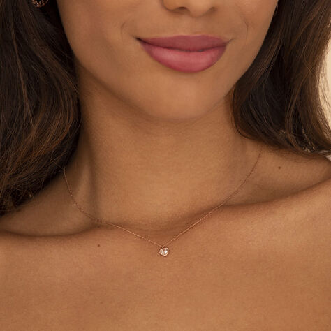 Damen Halskette Roségold 375 Zirkonia Herz Dotti - Halsketten Damen | OROVIVO
