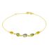 ZORNICA Damen Armkette Silber vergoldet 925 Andere Steine Grün 1,55 ct