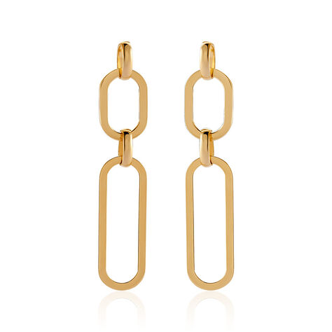 AYLEEN Damen Ohrringe Lang Silber vergoldet 925 Oval B 9,6 mm - Ohrringe Damen | OROVIVO